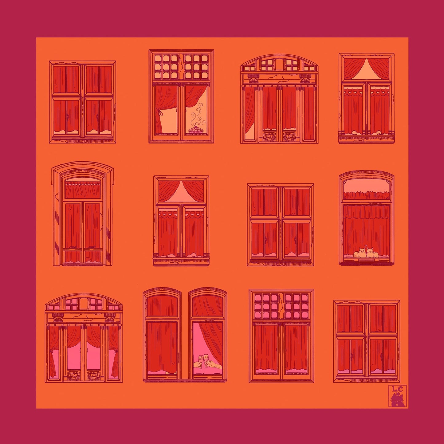 "Rear Window" - Scarf